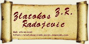 Zlatokos Radojević vizit kartica